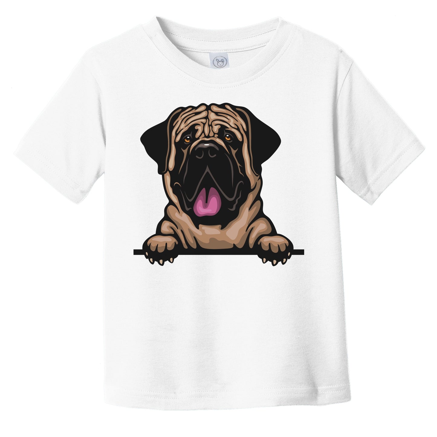 English Mastiff Dog Breed Popping Up Cute Infant Toddler T-Shirt