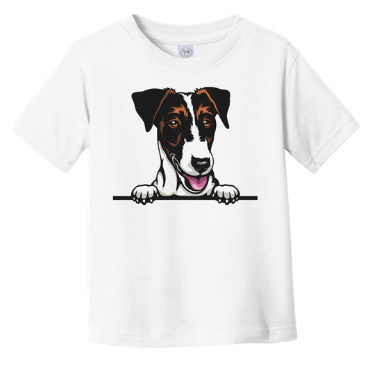 Fox Terrier Dog Breed Popping Up Cute Infant Toddler T-Shirt