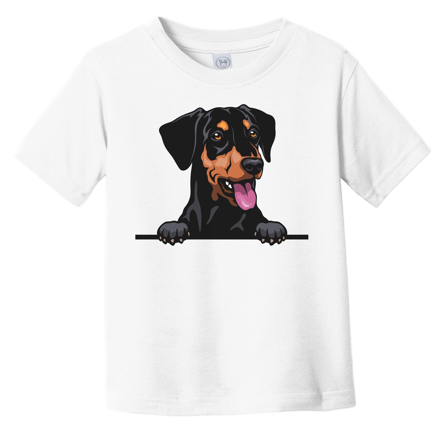German Pinscher Dog Breed Popping Up Cute Infant Toddler T-Shirt