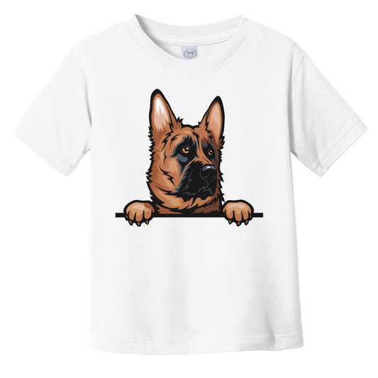 German Shepherd Dog Breed Popping Up Cute Infant Toddler T-Shirt v2