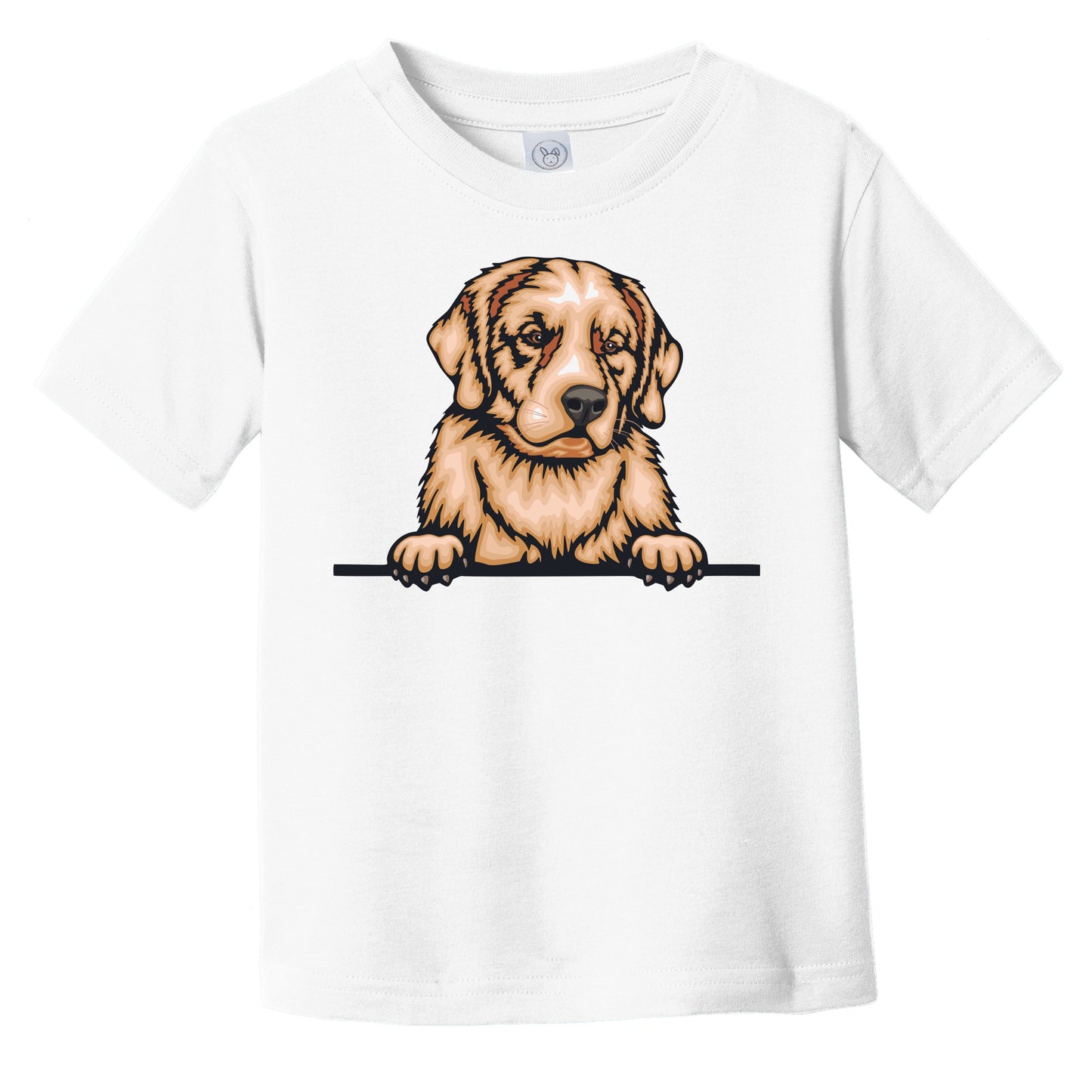 Golden Retriever Dog Breed Popping Up Cute Infant Toddler T-Shirt