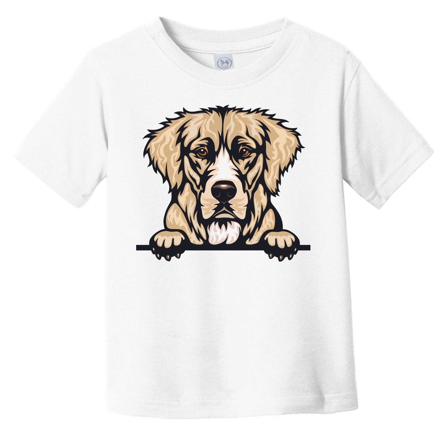 Golden Retriever Dog Breed Popping Up Cute Infant Toddler T-Shirt v3