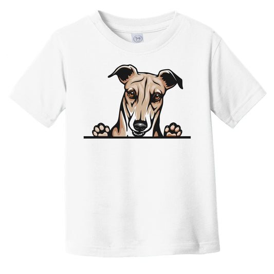 Greyhound Dog Breed Popping Up Cute Infant Toddler T-Shirt