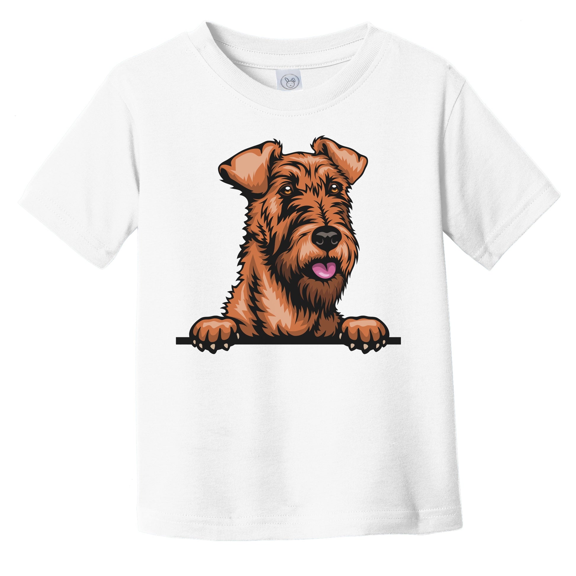 Irish Terrier Dog Breed Popping Up Cute Infant Toddler T-Shirt