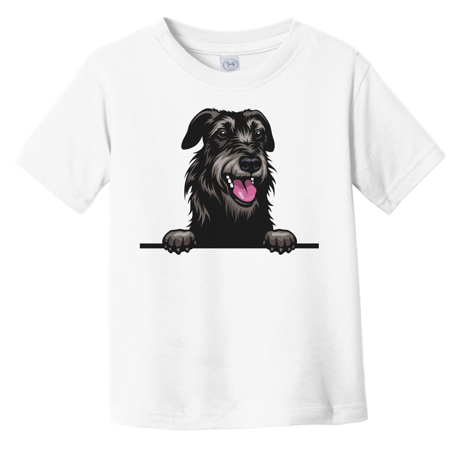 Irish Wolfhound Dog Breed Popping Up Cute Infant Toddler T-Shirt