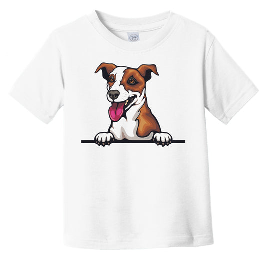 Jack Russell Terrier Dog Breed Popping Up Cute Infant Toddler T-Shirt v3
