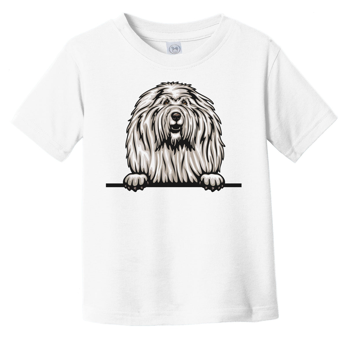 Komondor Dog Breed Popping Up Cute Infant Toddler T-Shirt