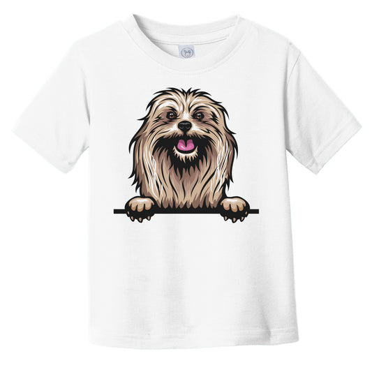 Lhasa Apso Dog Breed Popping Up Cute Infant Toddler T-Shirt