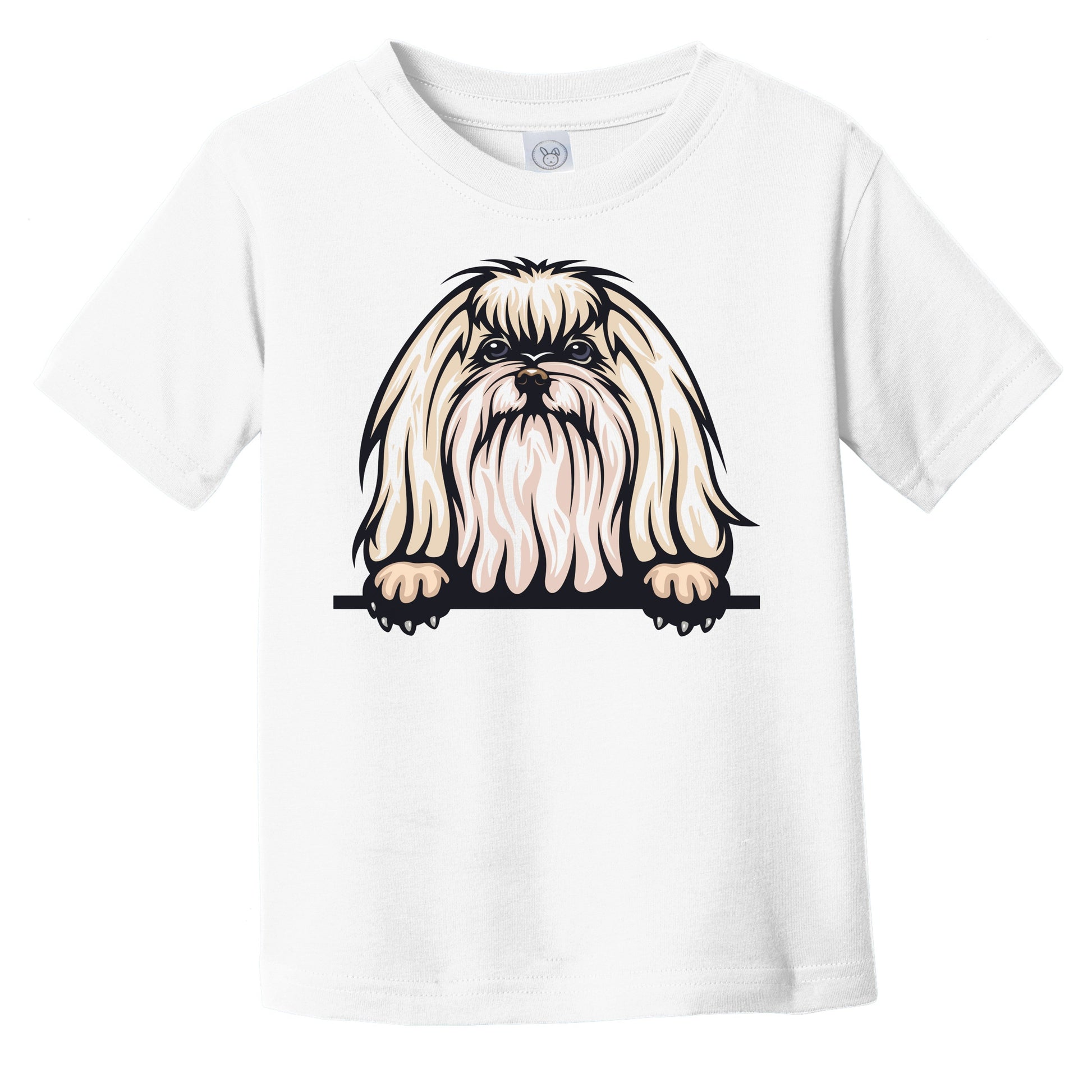 Maltese Dog Breed Popping Up Cute Infant Toddler T-Shirt v2