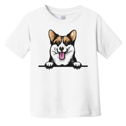 Pembroke Welsh Corgi Dog Breed Popping Up Cute Infant Toddler T-Shirt