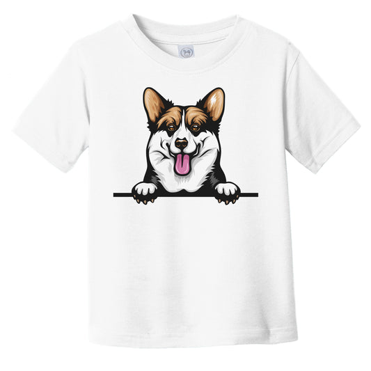 Pembroke Welsh Corgi Dog Breed Popping Up Cute Infant Toddler T-Shirt