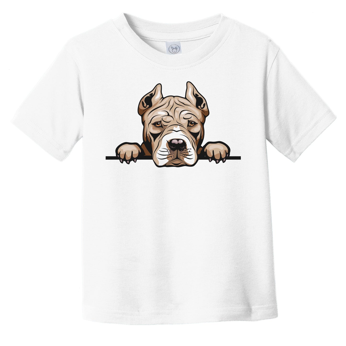 Pit Bull Dog Breed Popping Up Cute Infant Toddler T-Shirt