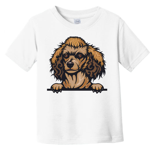 Poodle Dog Breed Popping Up Cute Infant Toddler T-Shirt v2