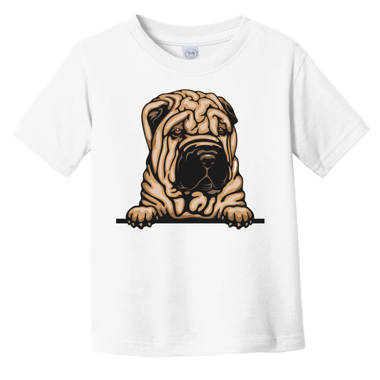 Shar Pei Dog Breed Popping Up Cute Infant Toddler T-Shirt