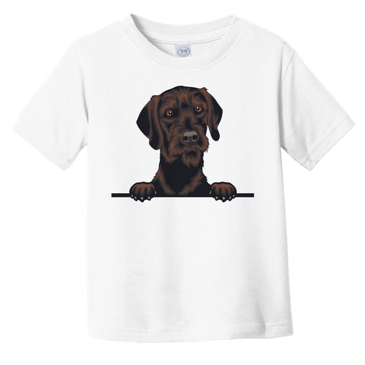 Short Haired Pudelpointer Dog Breed Popping Up Cute Infant Toddler T-Shirt
