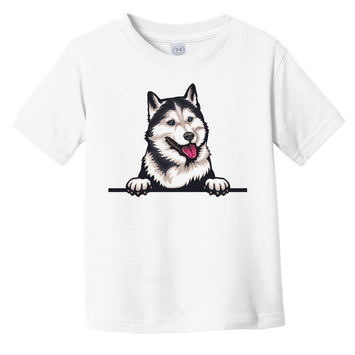 Siberian Husky Dog Breed Popping Up Cute Infant Toddler T-Shirt v2
