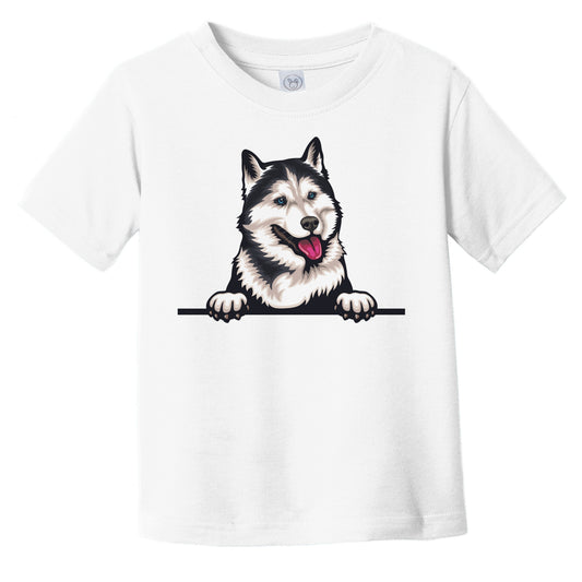 Siberian Husky Dog Breed Popping Up Cute Infant Toddler T-Shirt v2