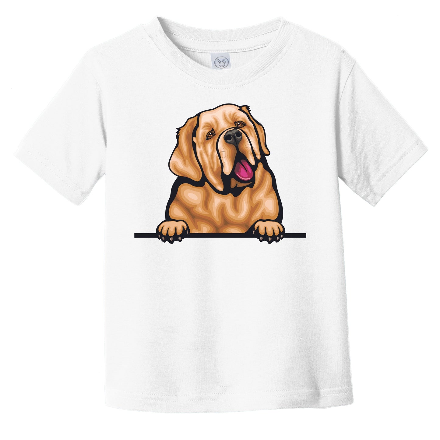 Spanish Mastiff Dog Breed Popping Up Cute Infant Toddler T-Shirt