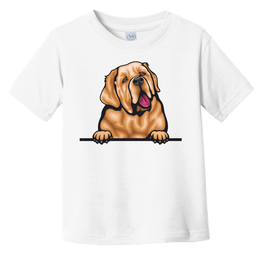 Spanish Mastiff Dog Breed Popping Up Cute Infant Toddler T-Shirt