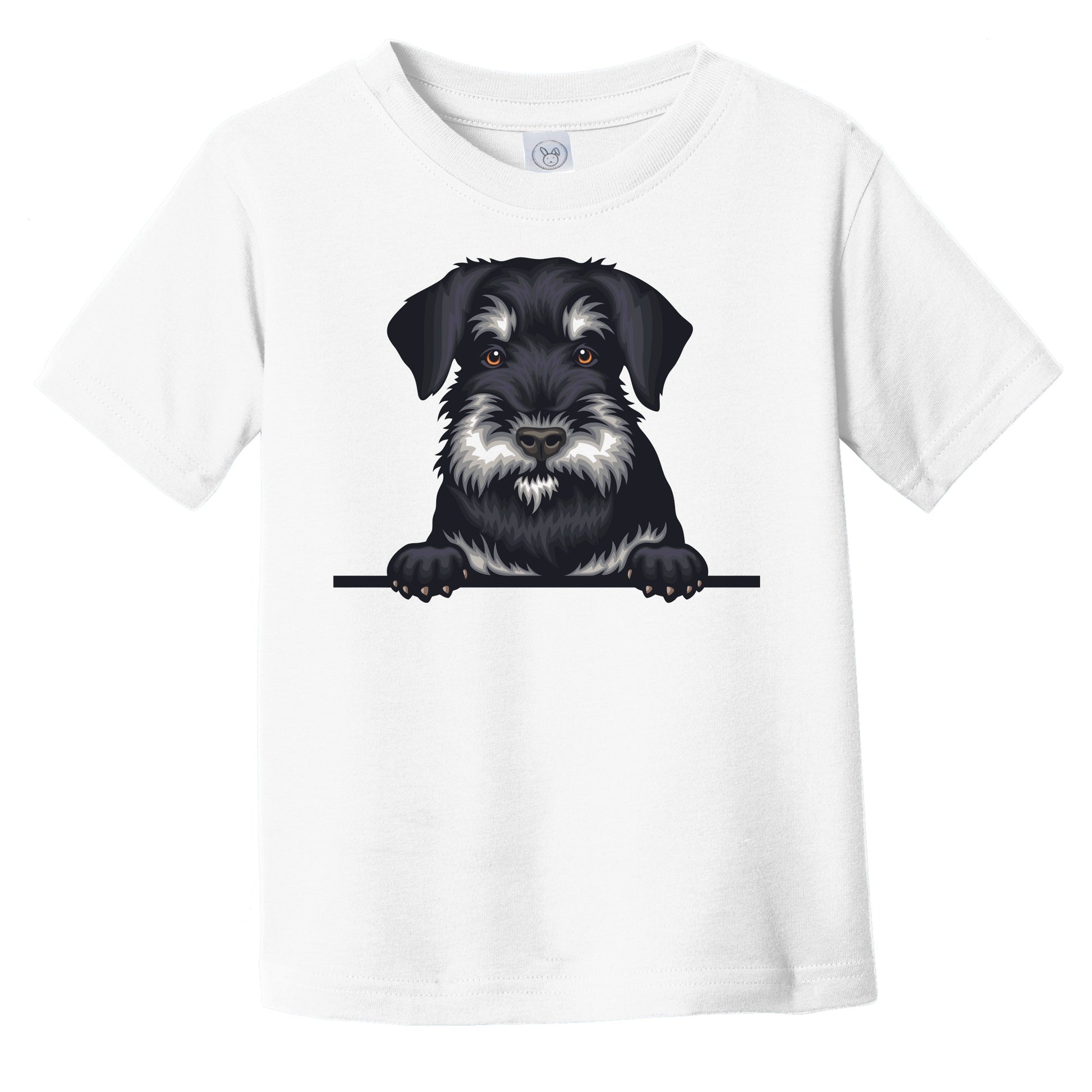 Standard Schnauzer Dog Breed Popping Up Cute Infant Toddler T-Shirt v2