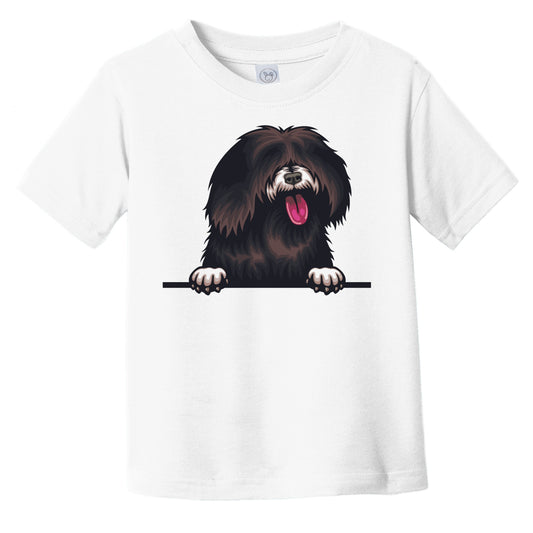 Tibetan Terrier Dog Breed Popping Up Cute Infant Toddler T-Shirt