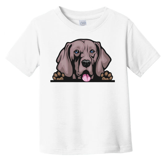 Weimaraner Dog Breed Popping Up Cute Infant Toddler T-Shirt