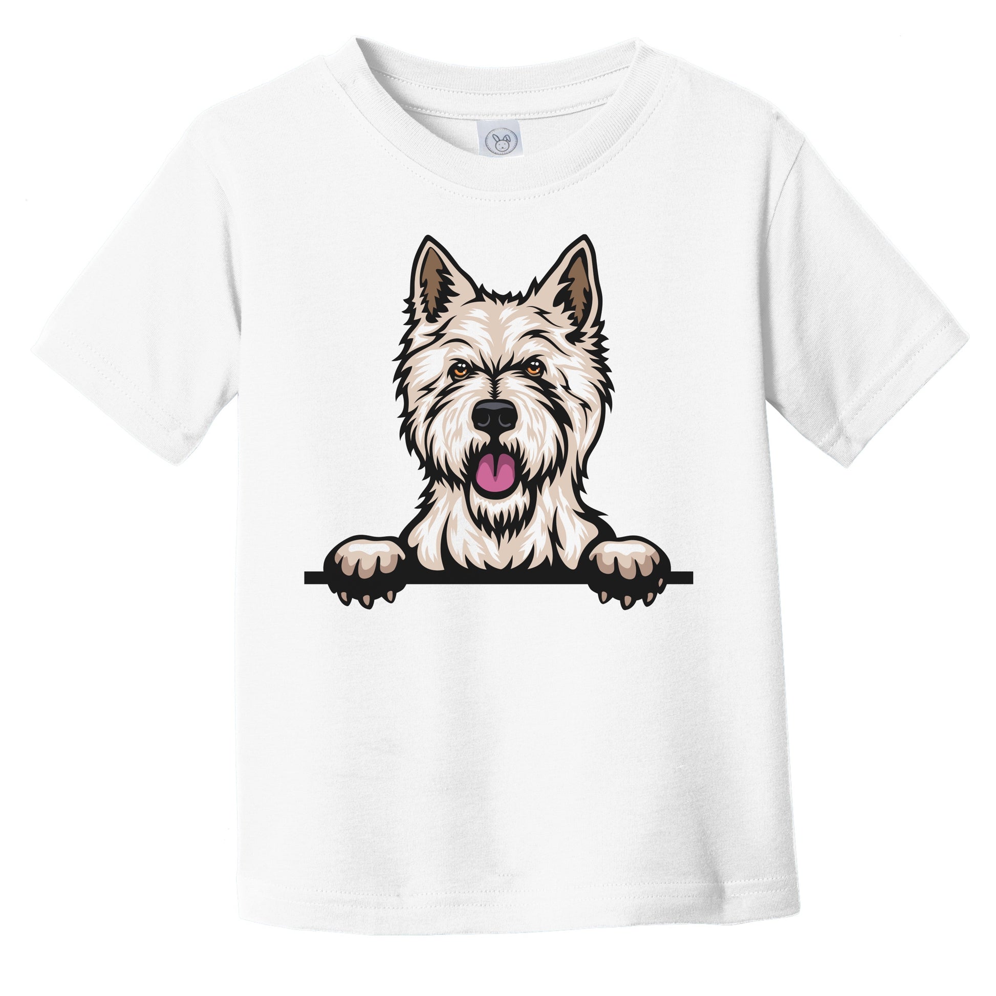 West Highland Terrier Dog Breed Popping Up Cute Infant Toddler T-Shirt