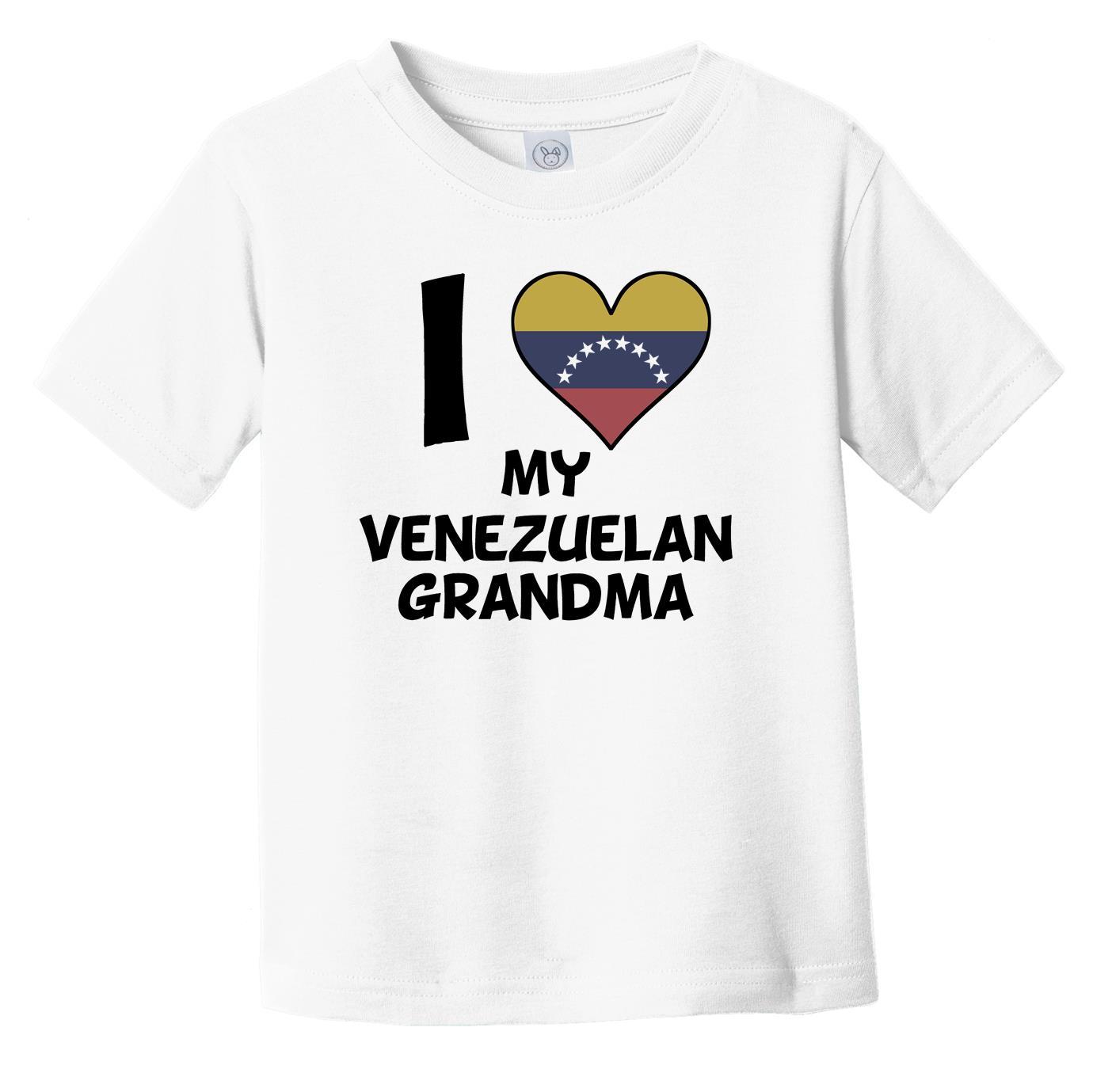 I Heart My Venezuelan Grandma Venezuela Flag Infant Toddler T-Shirt