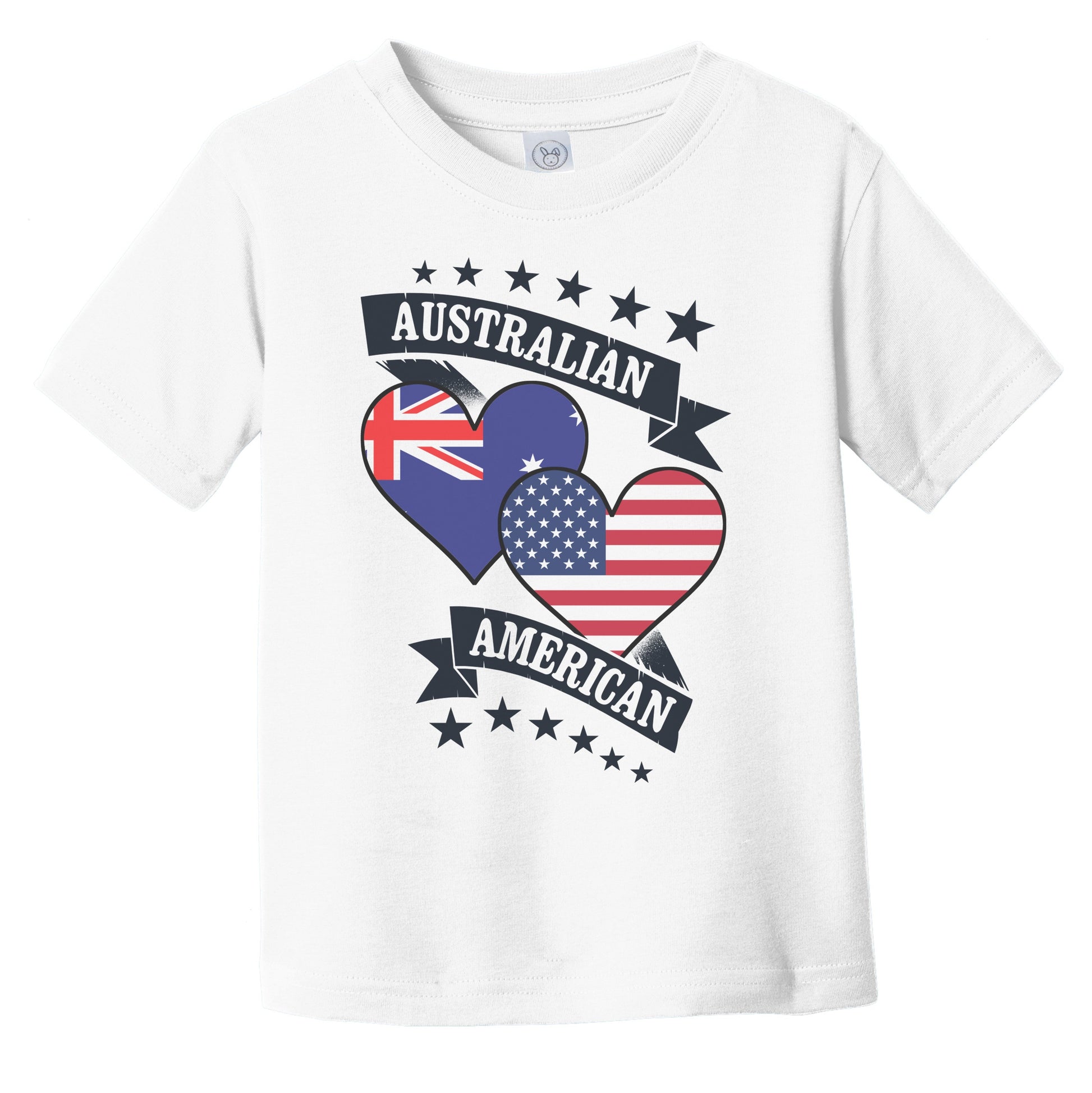 Australian American Heart Flags Australia America Infant Toddler T-Shirt
