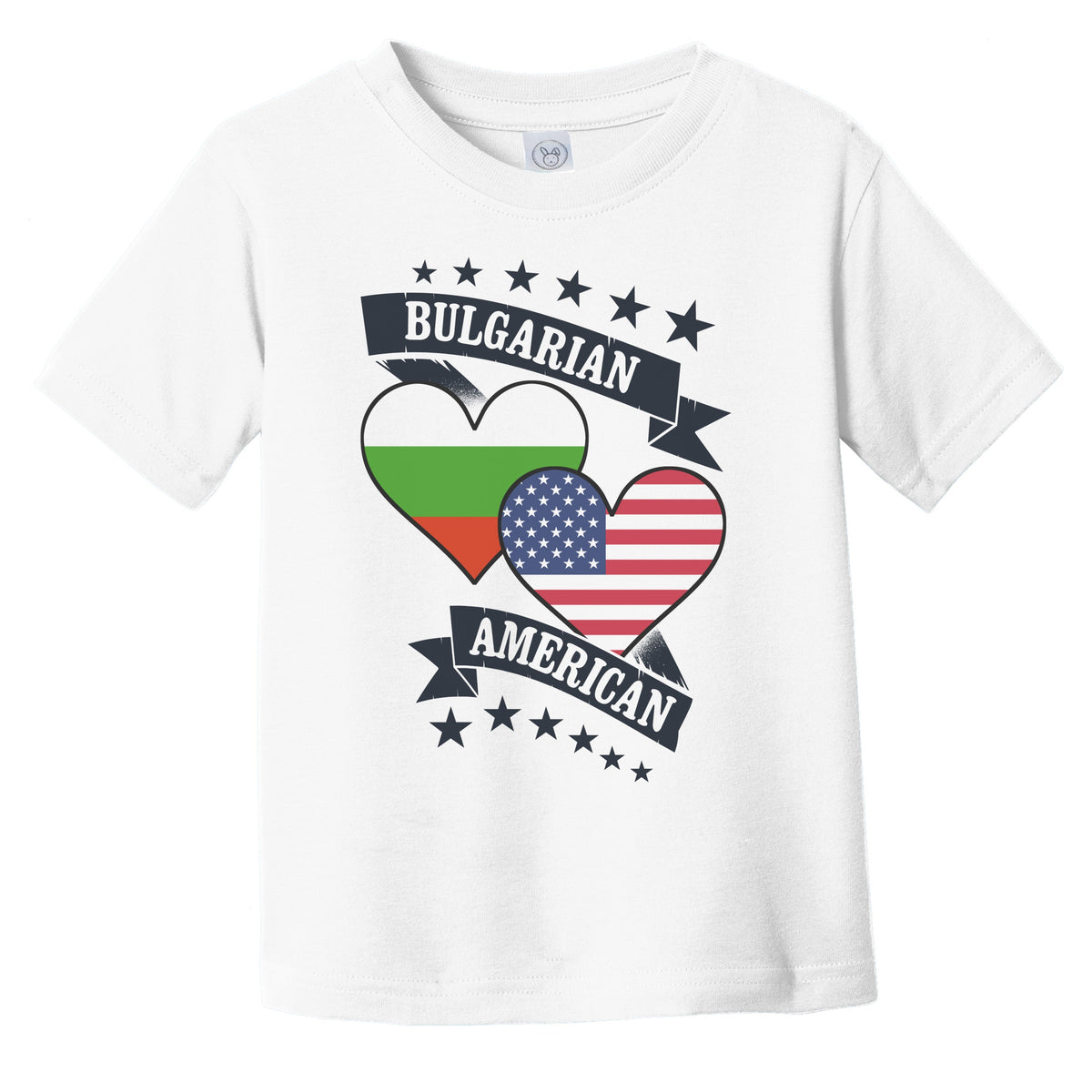 Bulgarian American Heart Flags Bulgaria America Infant Toddler T-Shirt