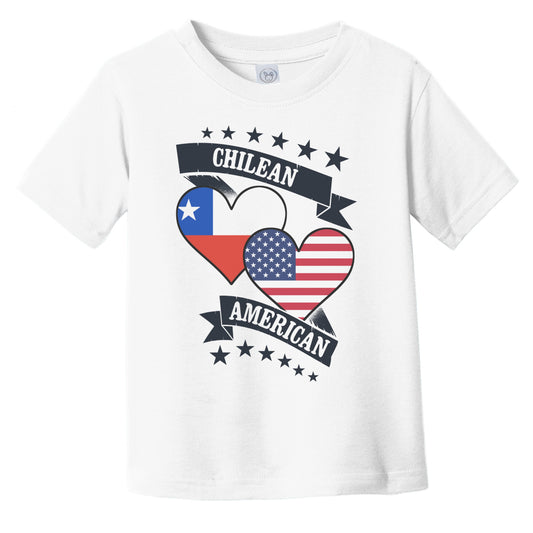 Chilean American Heart Flags Chile America Infant Toddler T-Shirt