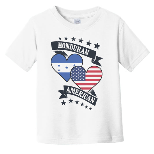 Honduran American Heart Flags Honduras America Infant Toddler T-Shirt