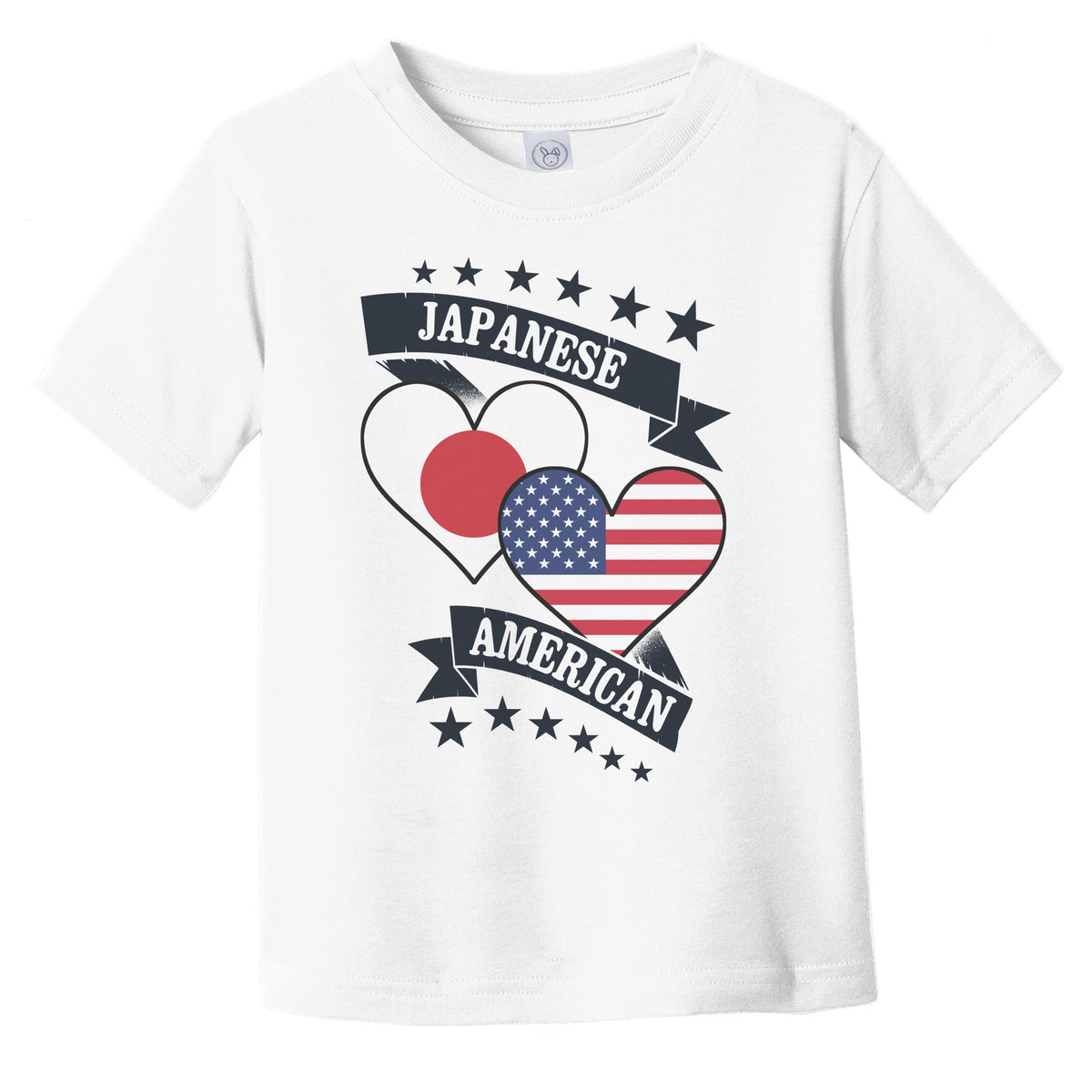 Japanese American Heart Flags Japan America Infant Toddler T-Shirt
