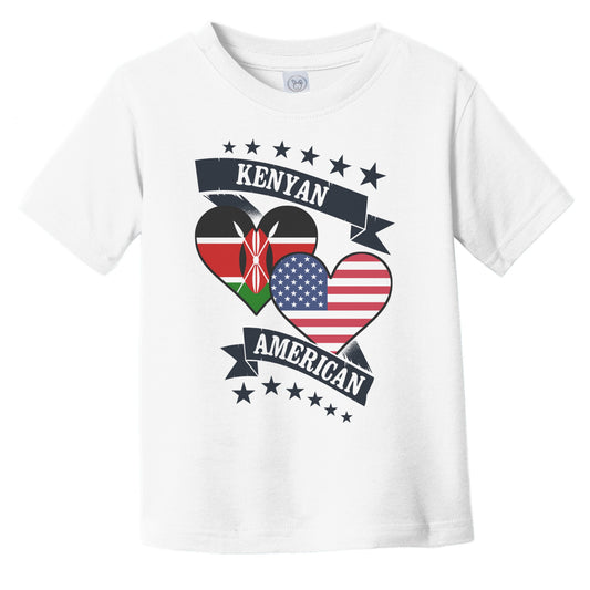 Kenyan American Heart Flags Kenya America Infant Toddler T-Shirt