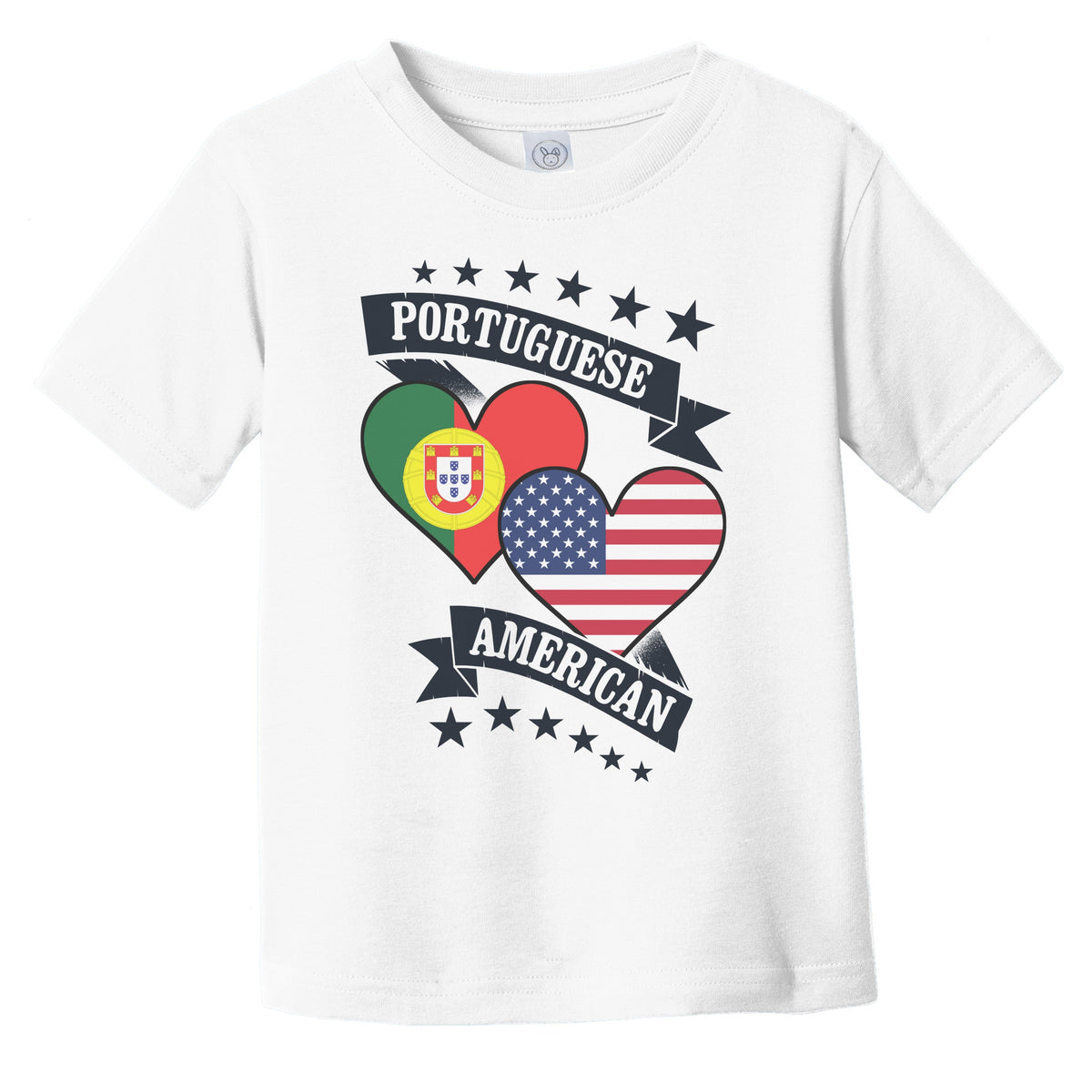 Portuguese American Heart Flags Portugal America Infant Toddler T-Shirt