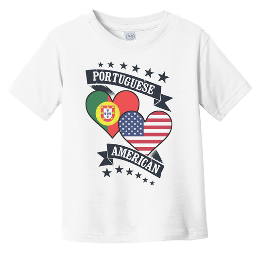 Portuguese American Heart Flags Portugal America Infant Toddler T-Shirt