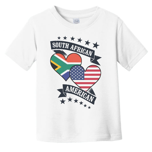 South African American Heart Flags South Africa America Infant Toddler T-Shirt
