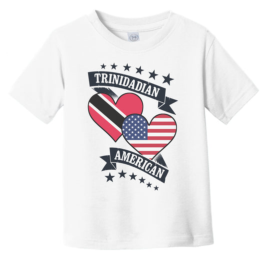 Trinidadian American Heart Flags Trinidad and Tobago America Infant Toddler T-Shirt