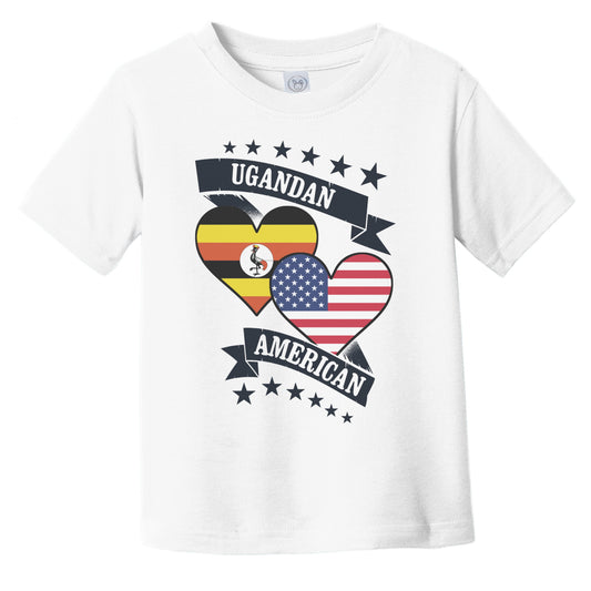 Ugandan American Heart Flags Uganda America Infant Toddler T-Shirt