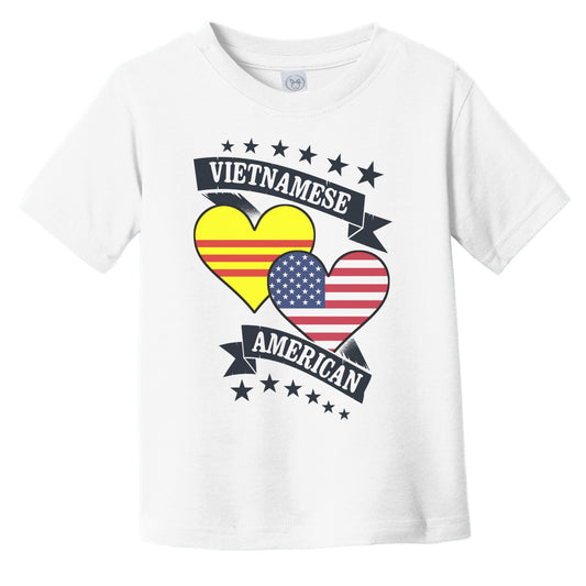 Vietnamese American Heart Flags Vietnam America Infant Toddler T-Shirt