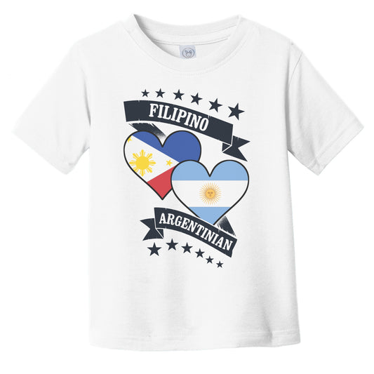 Filipino Argentinian Heart Flags Philippines Argentina Infant Toddler T-Shirt