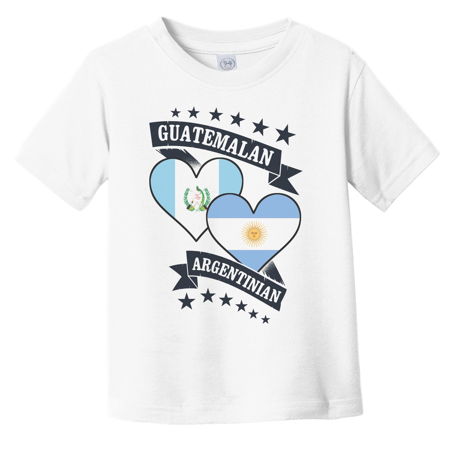 Guatemalan Argentinian Heart Flags Guatemala Argentina Infant Toddler T-Shirt