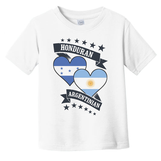 Honduran Argentinian Heart Flags Honduras Argentina Infant Toddler T-Shirt