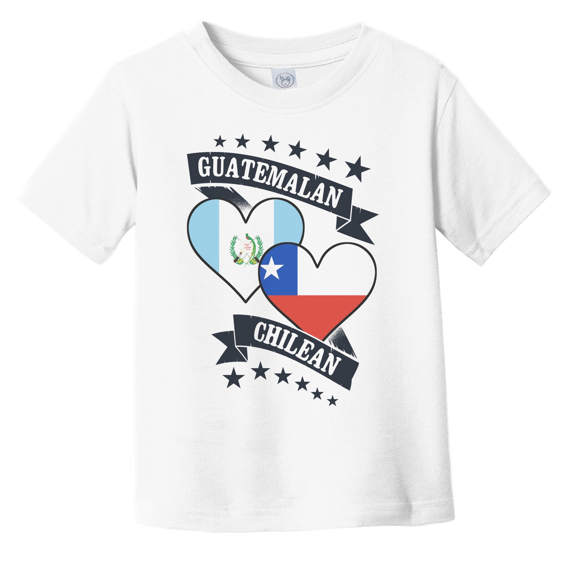 Guatemalan Chilean Heart Flags Guatemala Chile Infant Toddler T-Shirt