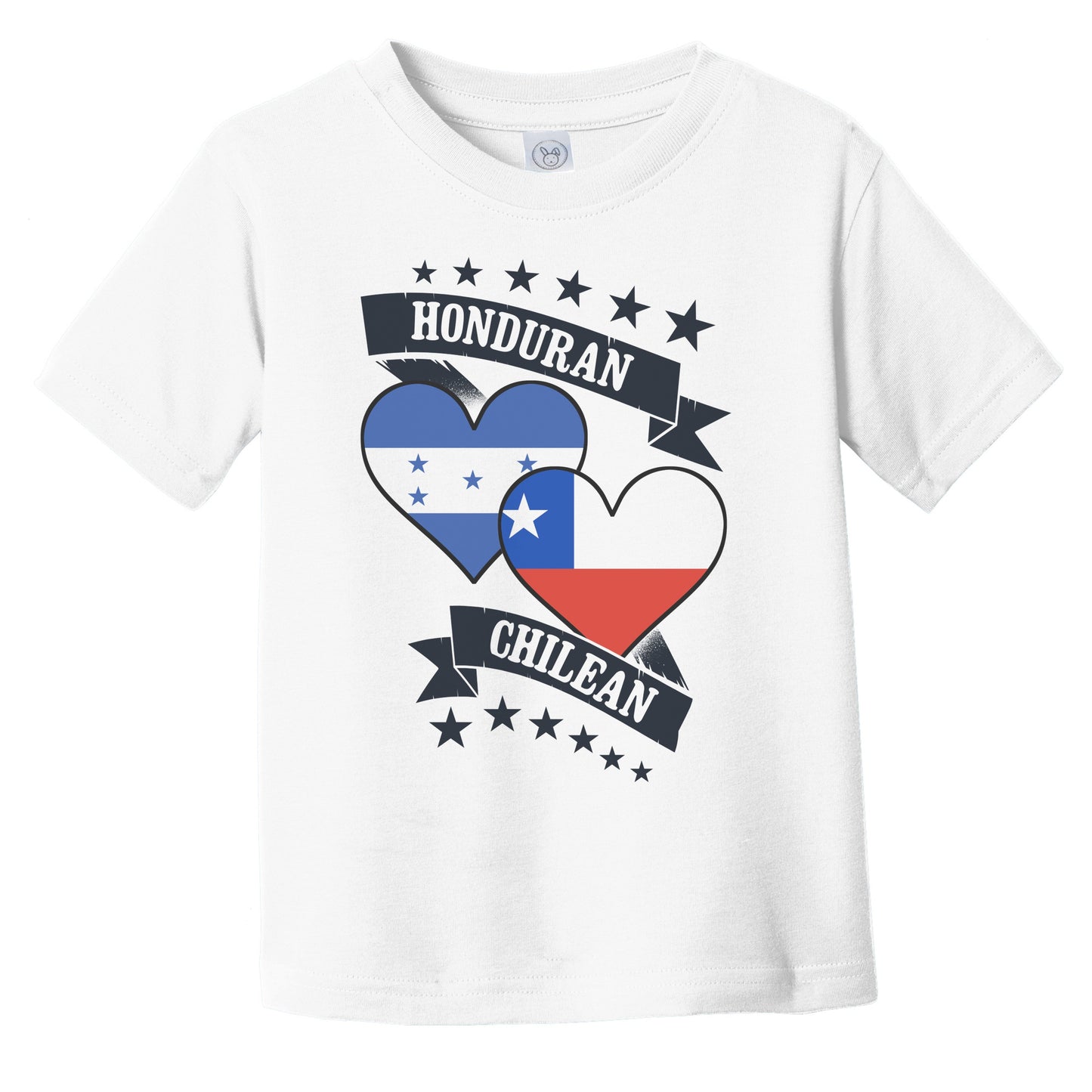 Honduran Chilean Heart Flags Honduras Chile Infant Toddler T-Shirt