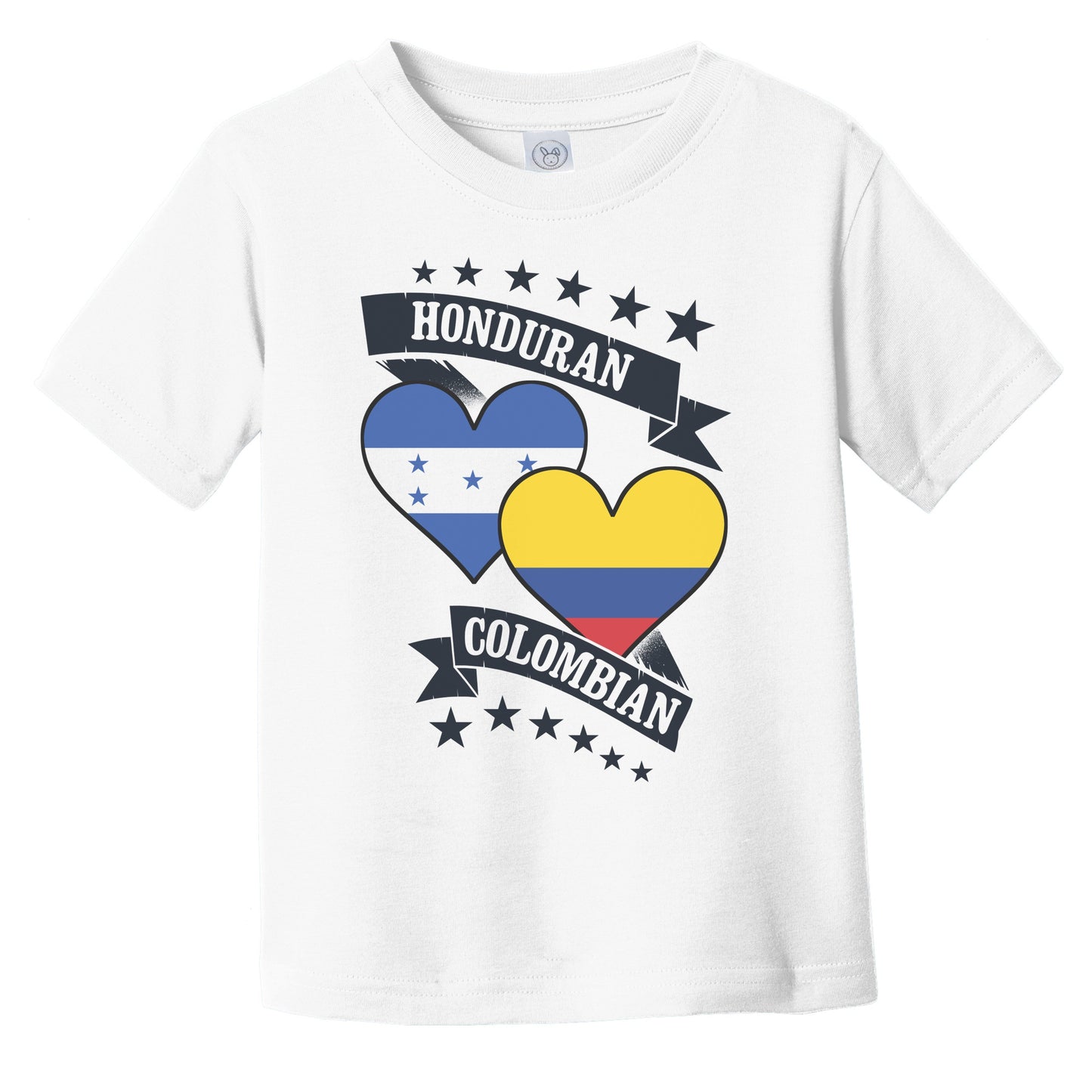 Honduran Colombian Heart Flags Honduras Colombia Infant Toddler T-Shirt