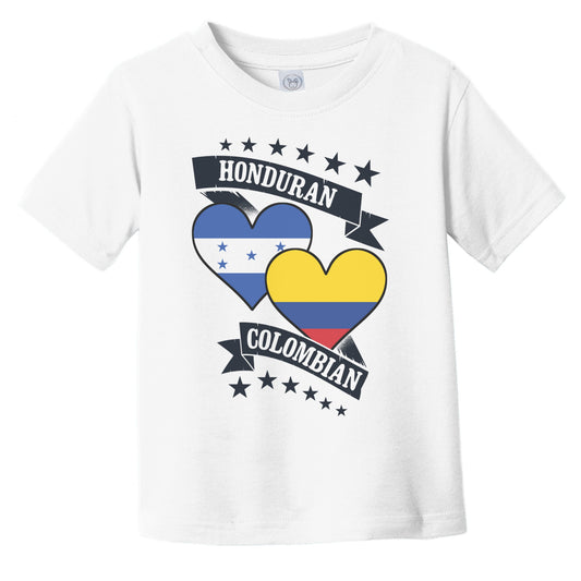 Honduran Colombian Heart Flags Honduras Colombia Infant Toddler T-Shirt
