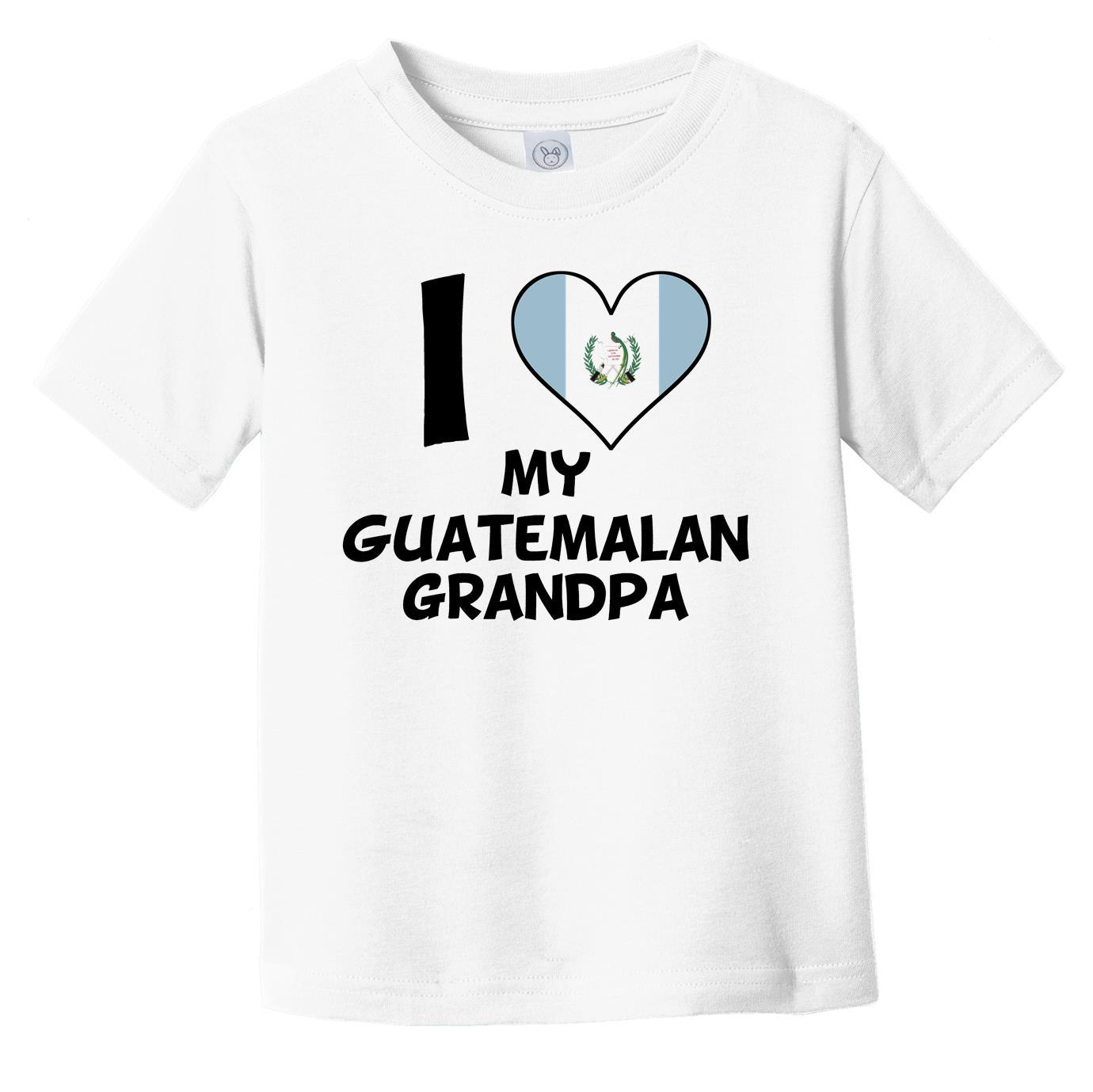 I Heart My Guatemalan Grandpa Guatemala Flag Infant Toddler T-Shirt