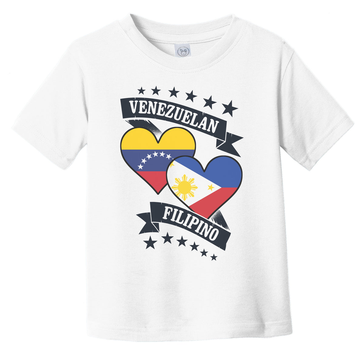 Venezuelan Filipino Heart Flags Venezuela Philippines Infant Toddler T-Shirt