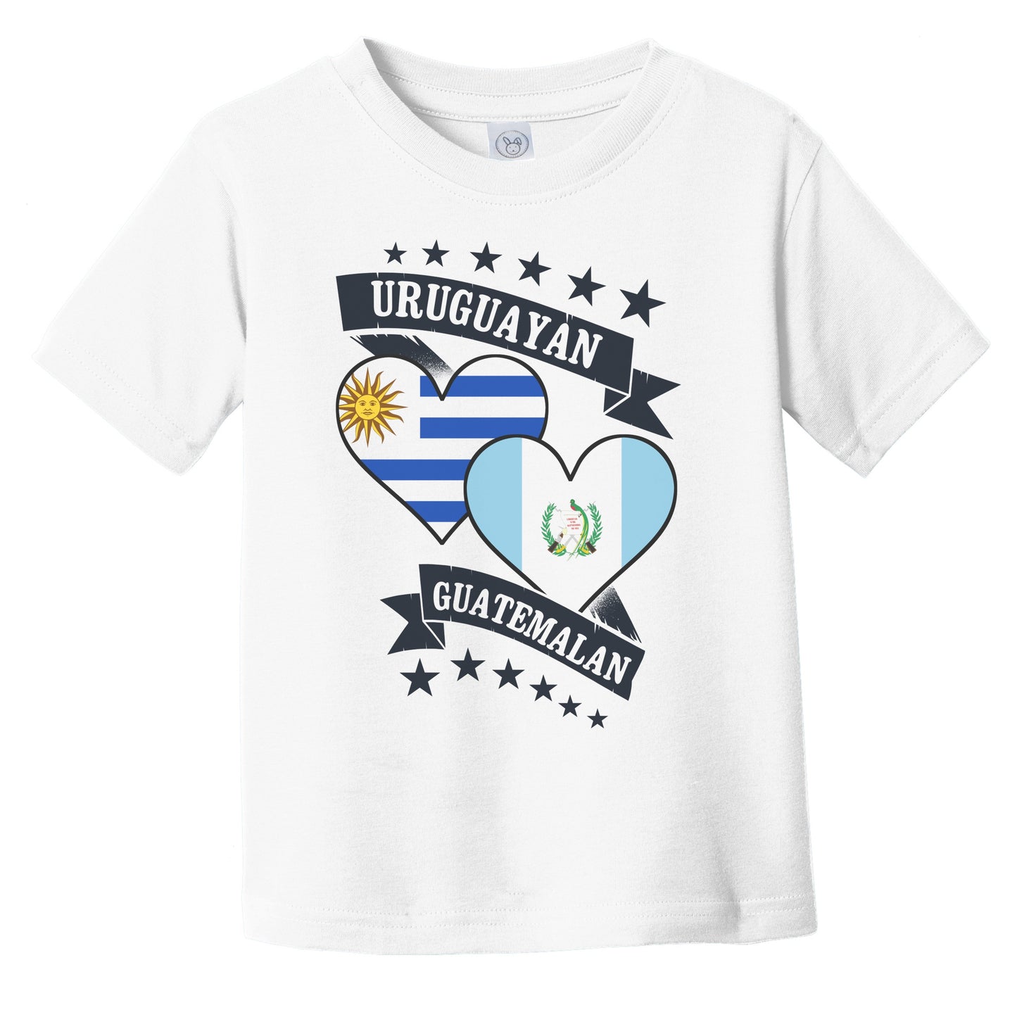 Uruguayan Guatemalan Heart Flags Uruguay Guatemala Infant Toddler T-Shirt